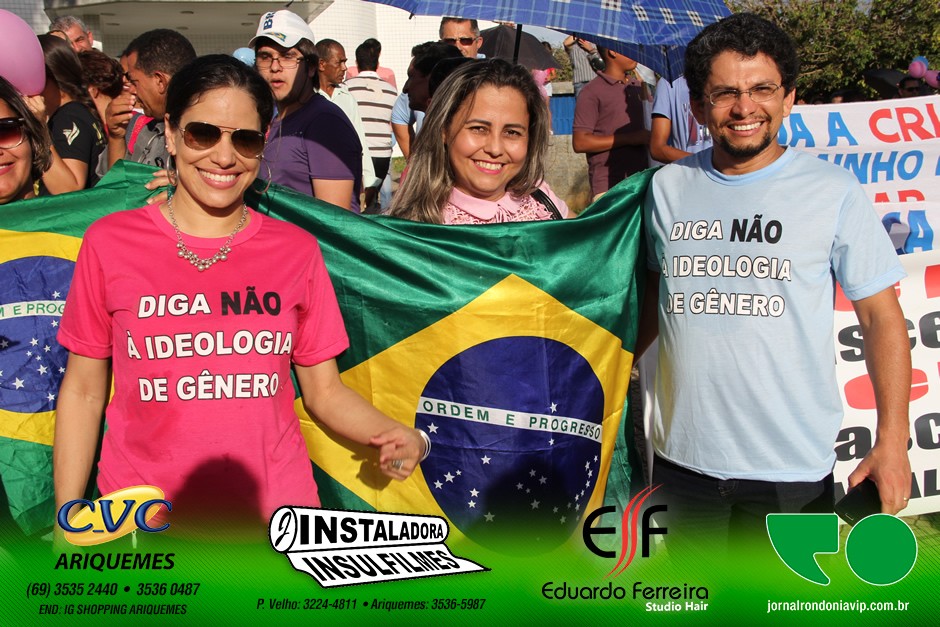 Manifestação contra a ideologia de gênero nas escolas de Ariquemes 