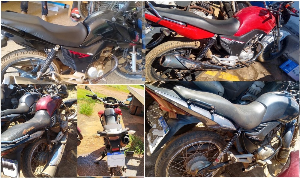 Operação policial em Vilhena recupera 5 motos furtadas e prende suspeitos