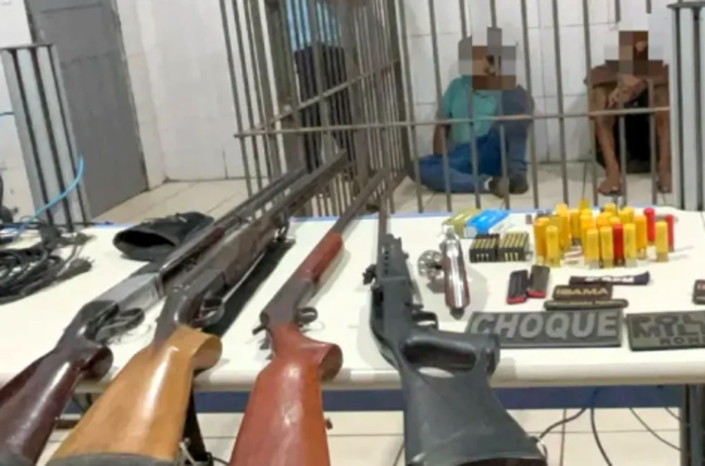 Operação conjunta resulta em apreensão de armas e quatro presos