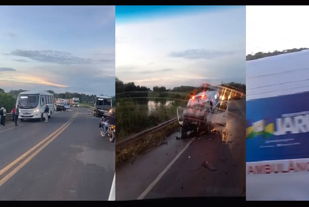 Atualização: Colisão na BR-364 entre ambulância e ônibus causa 2 mortes e deixa vários feridos