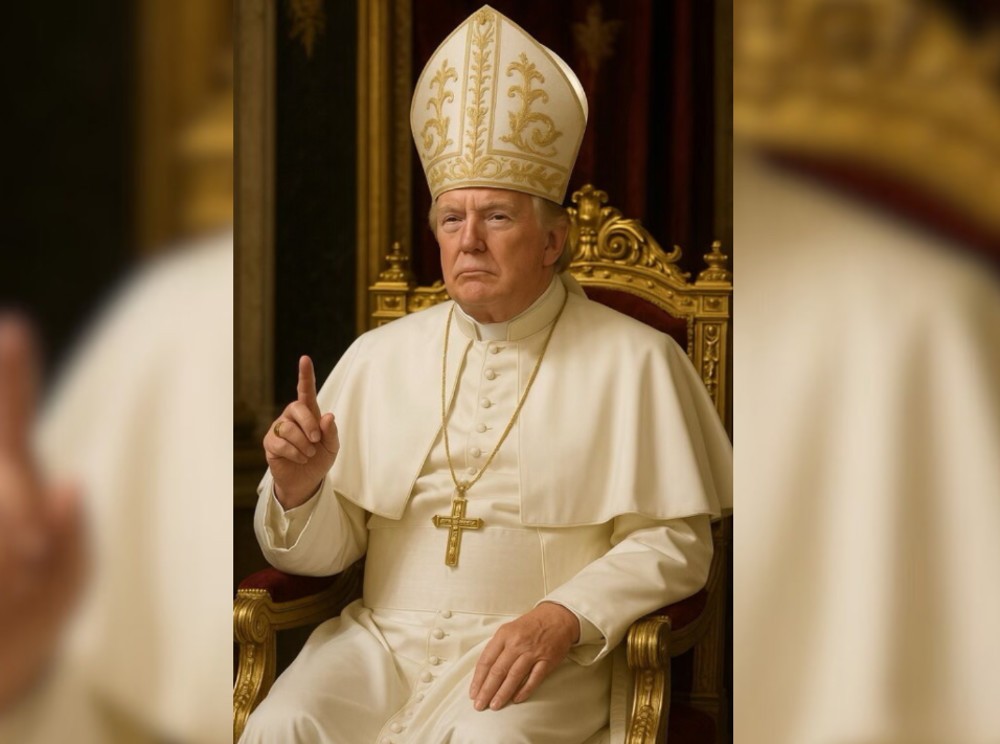Presidente Trump posta foto “vestido” como papa nas redes sociais