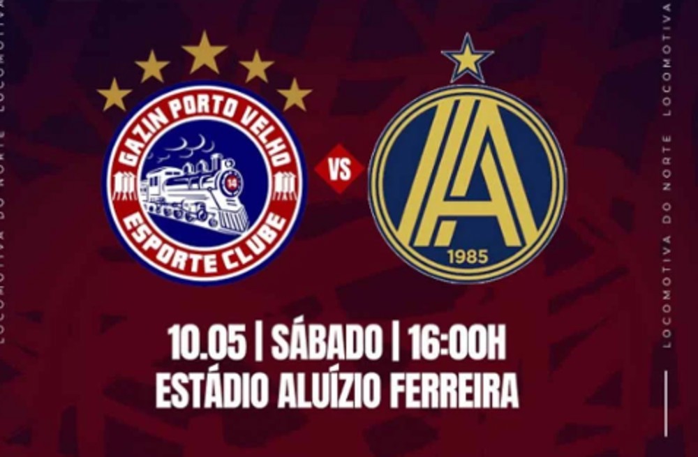 Gazin Porto Velho enfrenta o Aparecidense no próximo sábado, às 16h no Estádio Aluízio Ferreira