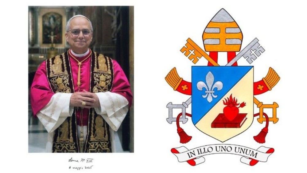 Vaticano divulga brasão, lema e foto oficial do Papa Leão XIV