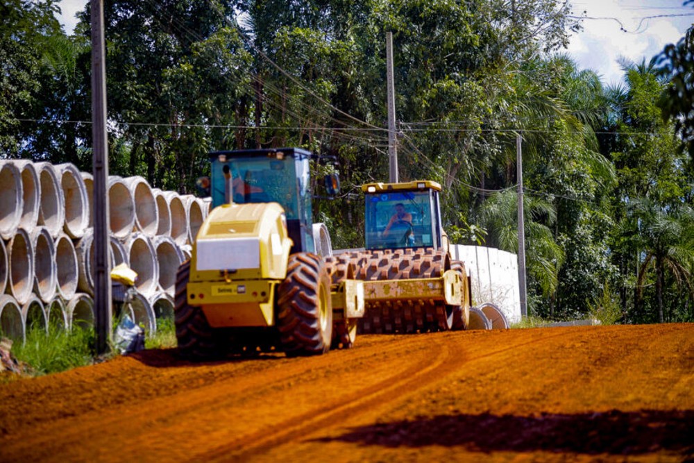 Infraestrutura avança em Santa Luzia d’Oeste com 2 km de vias prontas para pavimentação