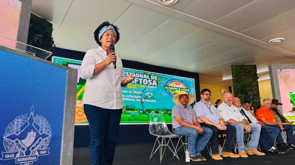 Sílvia Cristina ressalta a força da pecuária, no 7° Fórum Estadual de Febre Aftosa na RO Rural Show