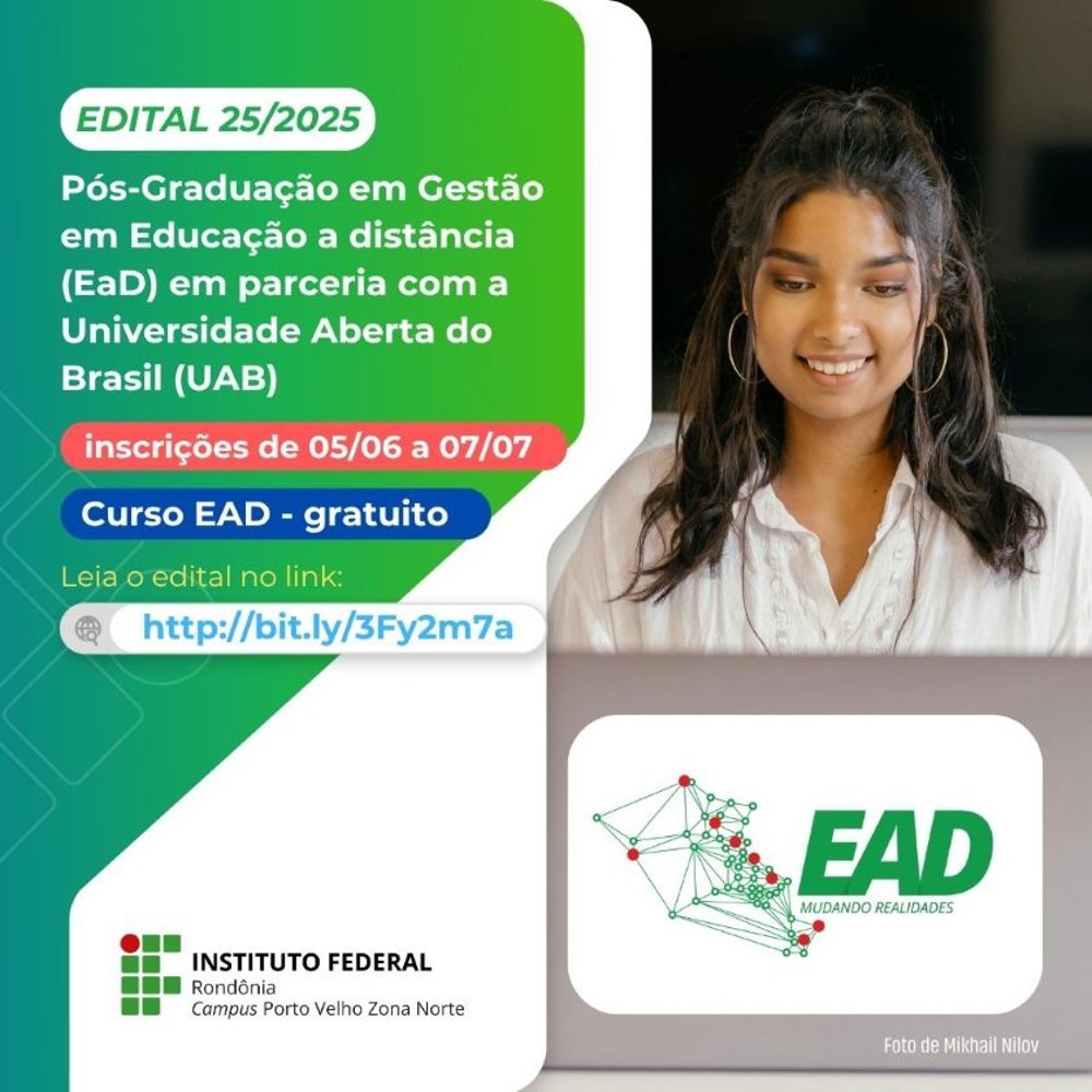 Campus Porto Velho abre 200 vagas para Pós-Graduação em Gestão em Educação a Distância