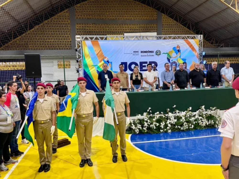 Cerimônia de abertura da fase regional Centro do Joer 2025 é realizada em Cacoal