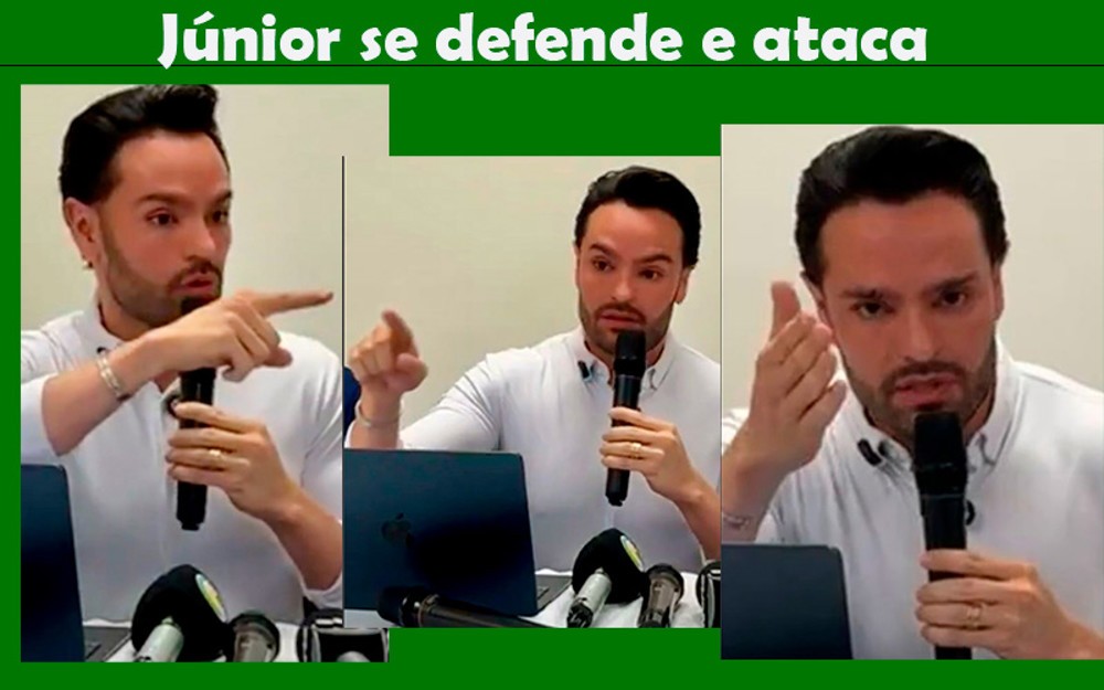 Júnior fala em arapongagem, acusa deputado e nega qualquer desvio, em pronunciamento na internet