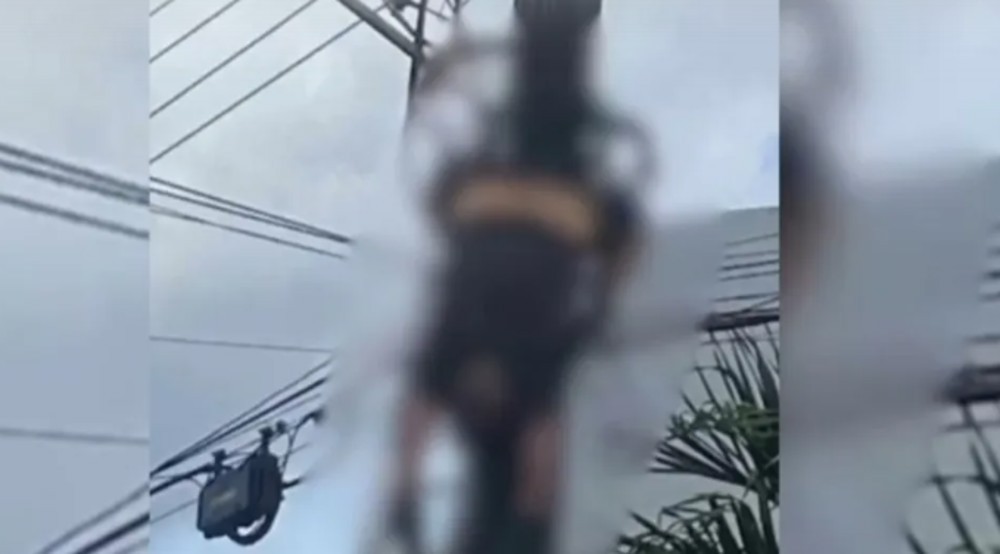 Homem morre eletrocutado em poste de condomínio ao fazer ‘gato’
