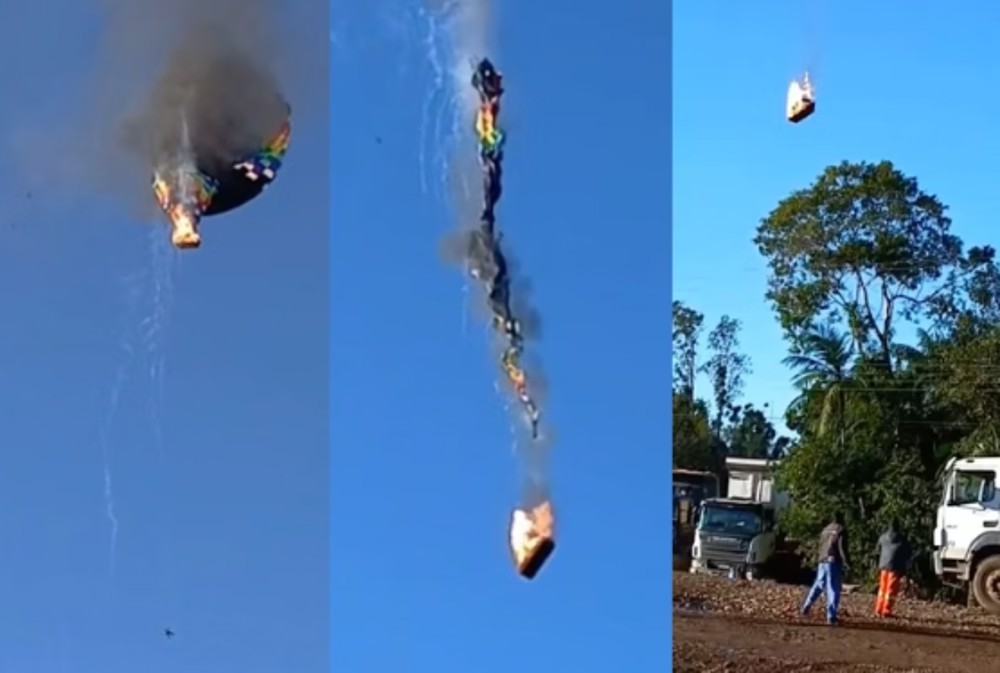 Vídeo: balão cai em Santa Catarina e deixa ao menos oito mortos