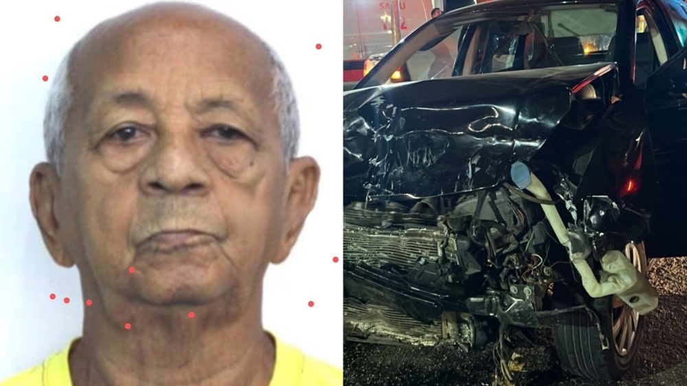 Idoso morre em grave acidente envolvendo dois carros e bicicleta elétrica