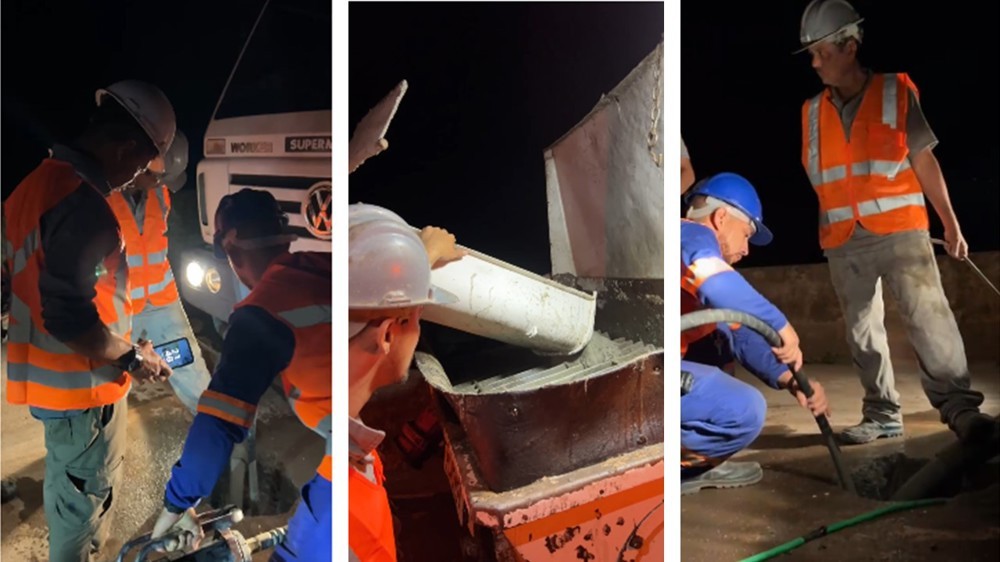DNIT realiza etapa de concretagem na ponte do rio Candeias