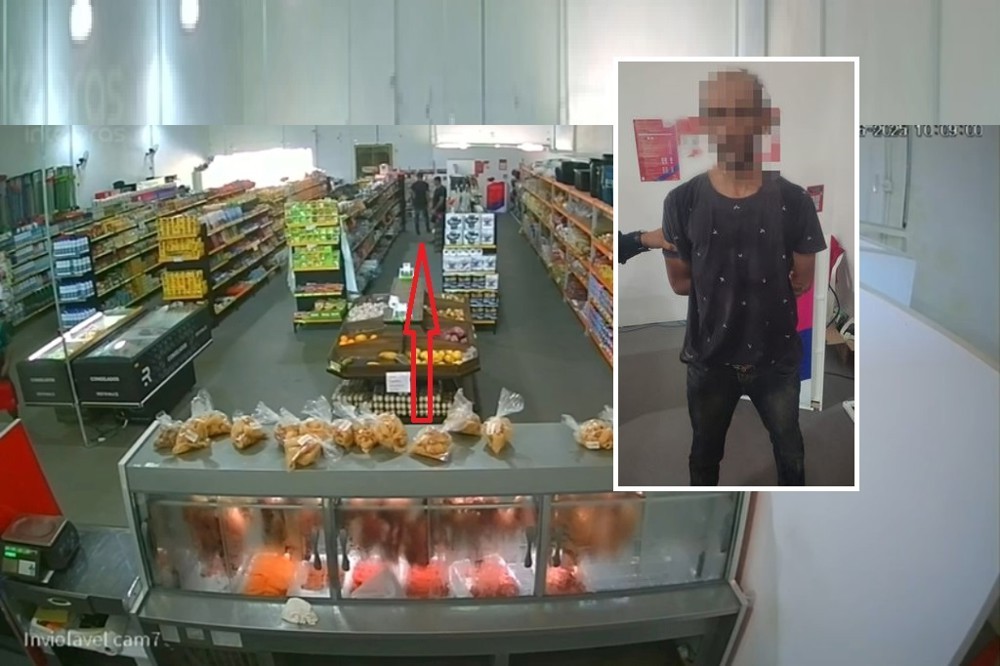 PM à paisana prende homem furtando em mercado em Ouro Preto do Oeste
