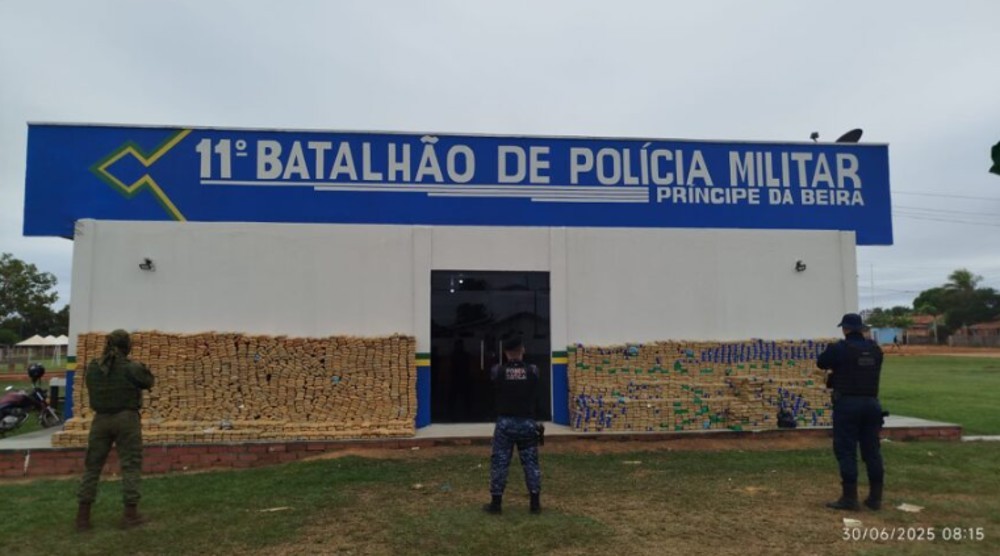 Operação integrada em Costa Marques resulta na maior apreensão de entorpecentes da história
