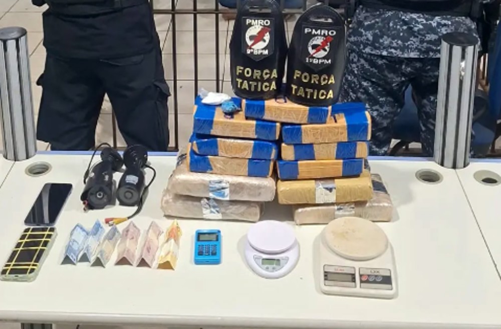 PM apreende 11 kg de drogas e prende trio em Porto Velho durante Operação