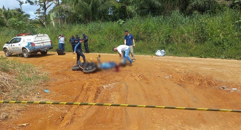  Vídeo mostra motociclista sendo executado em Ariquemes