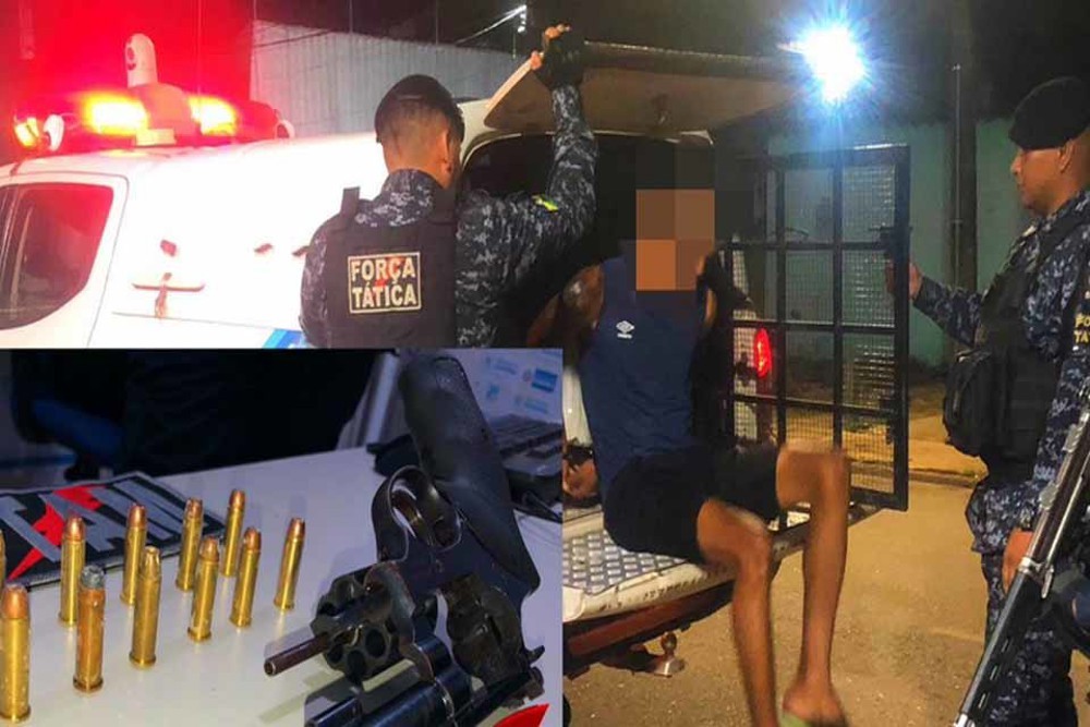 GTAM prende homem portando revólver com várias munições na zona leste