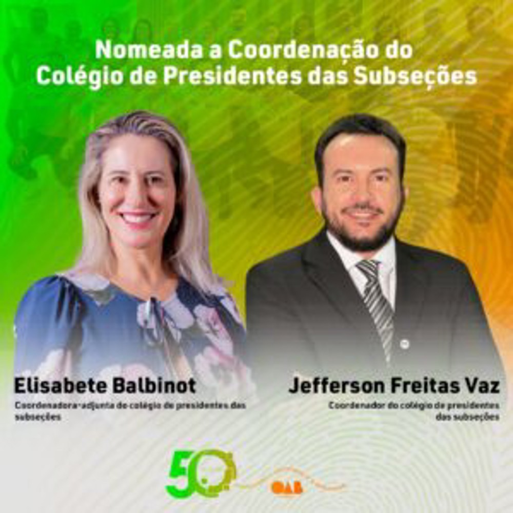 Márcio Nogueira nomeia coordenadores do Colégio de Presidentes de Subseção