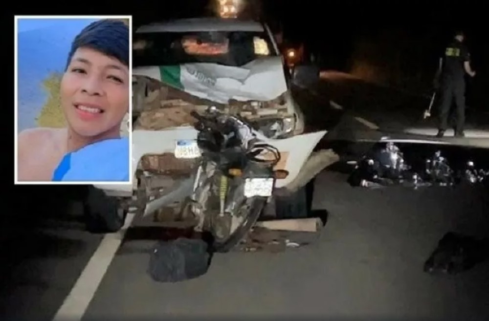 Jovem indígena morre em acidente envolvendo motocicleta e caminhonete Triton