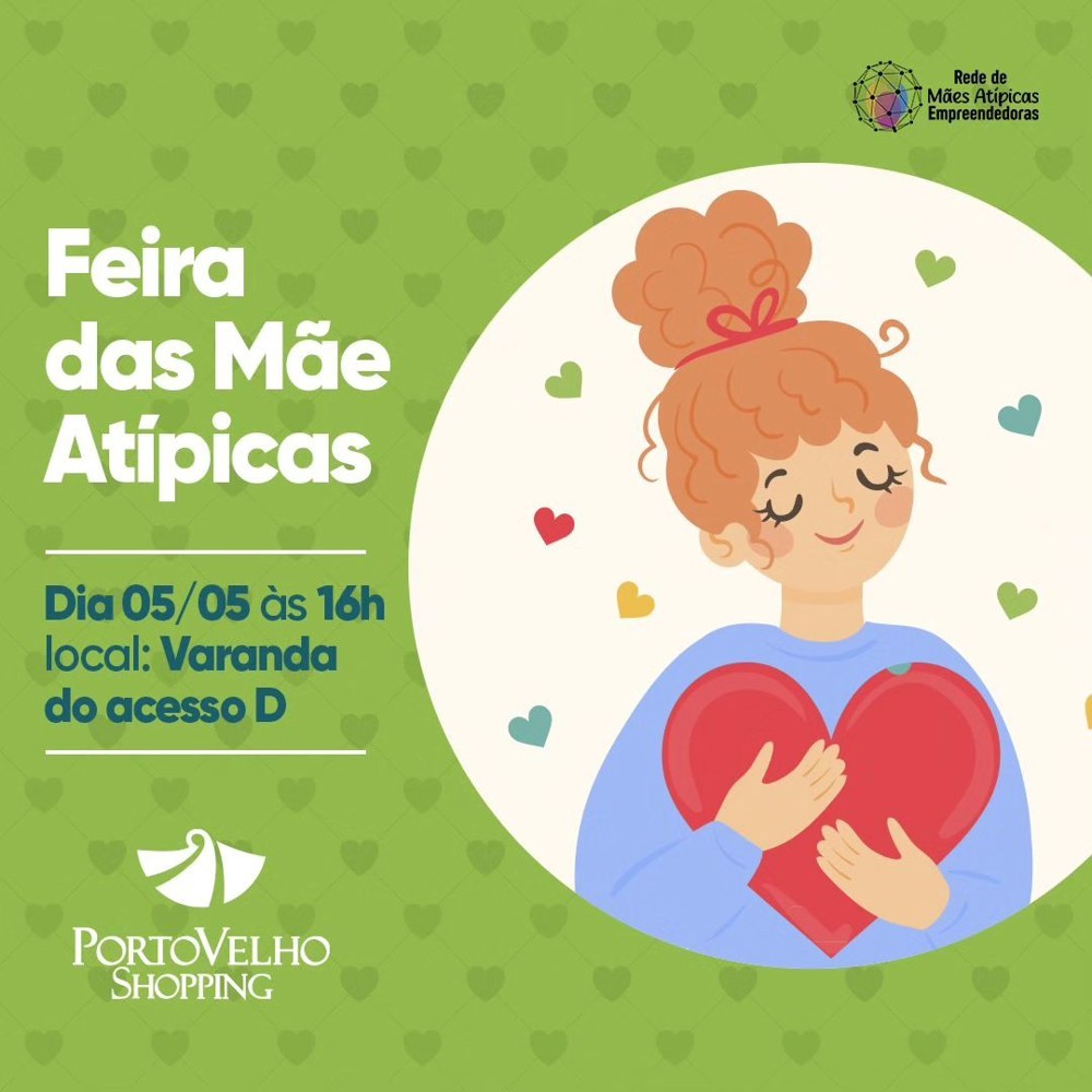 Feira das Mães Atípicas acontece neste domingo (5), no Porto Velho Shopping